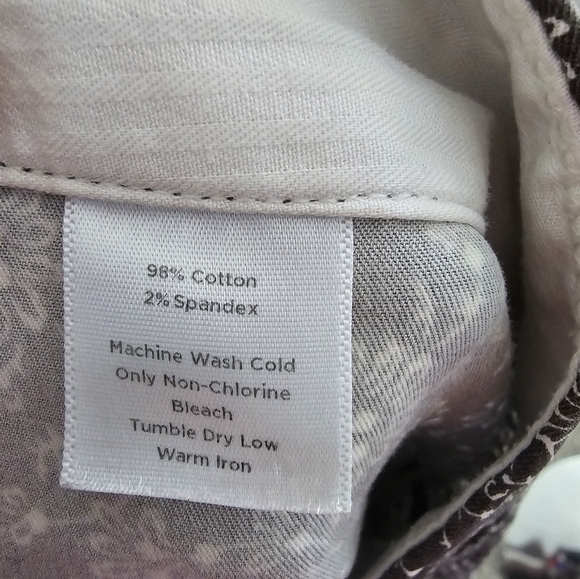 Talbots Floral Pants Womens Sz 16 Plus Ankle Cropped High Rise 40×26 Execellent - Picture 9 of 9